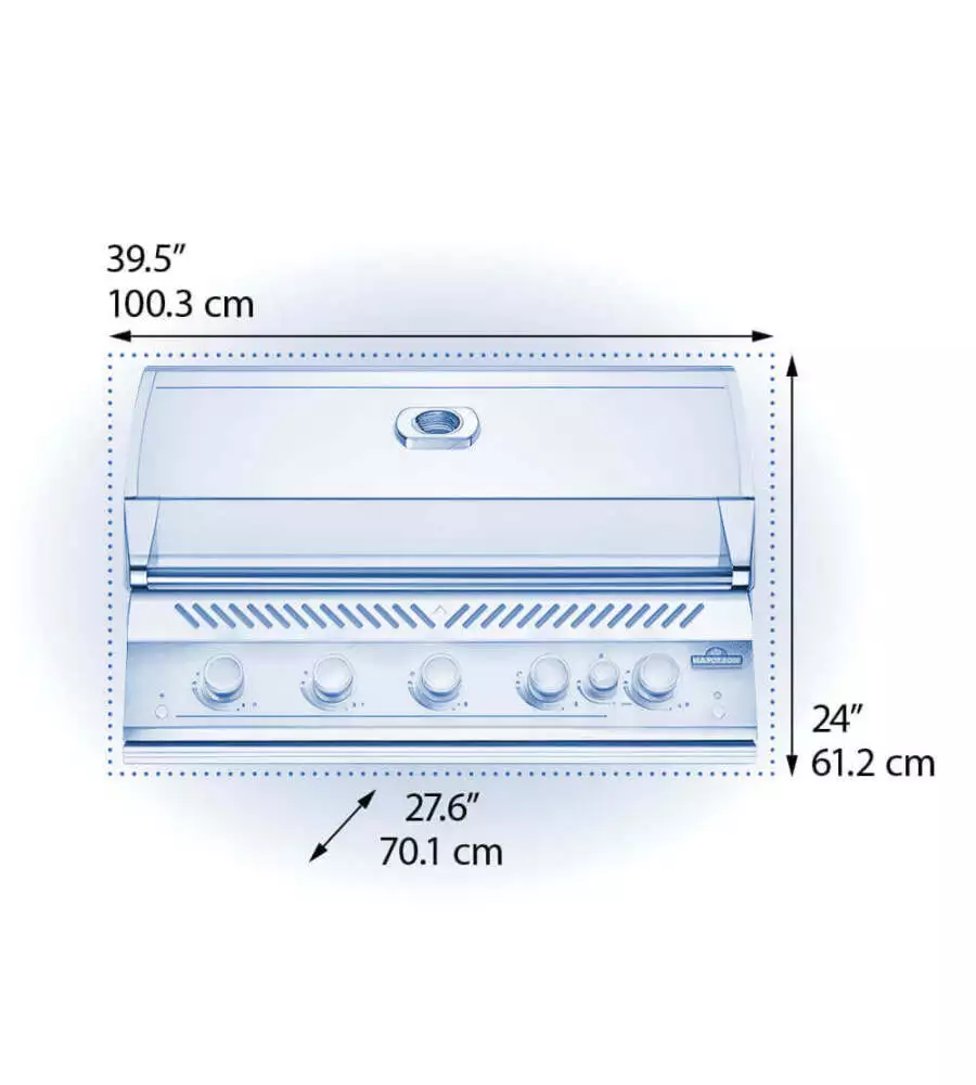 BARBECUE A GAS DA INCASSO NAPOLEON "SERIE 700 38" GRIGIO 6 BRUCIATORI