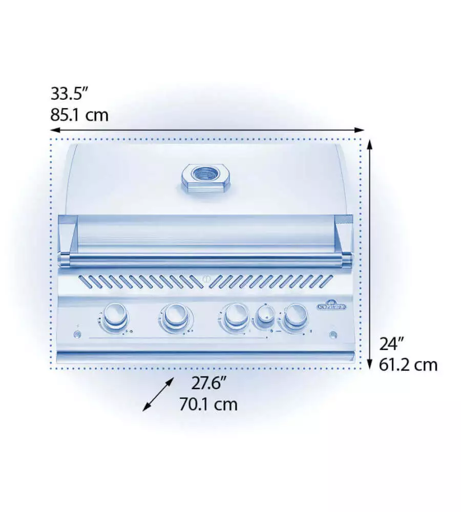 BARBECUE A GAS DA INCASSO NAPOLEON "SERIE 700 32" GRIGIO 5 BRUCIATORI