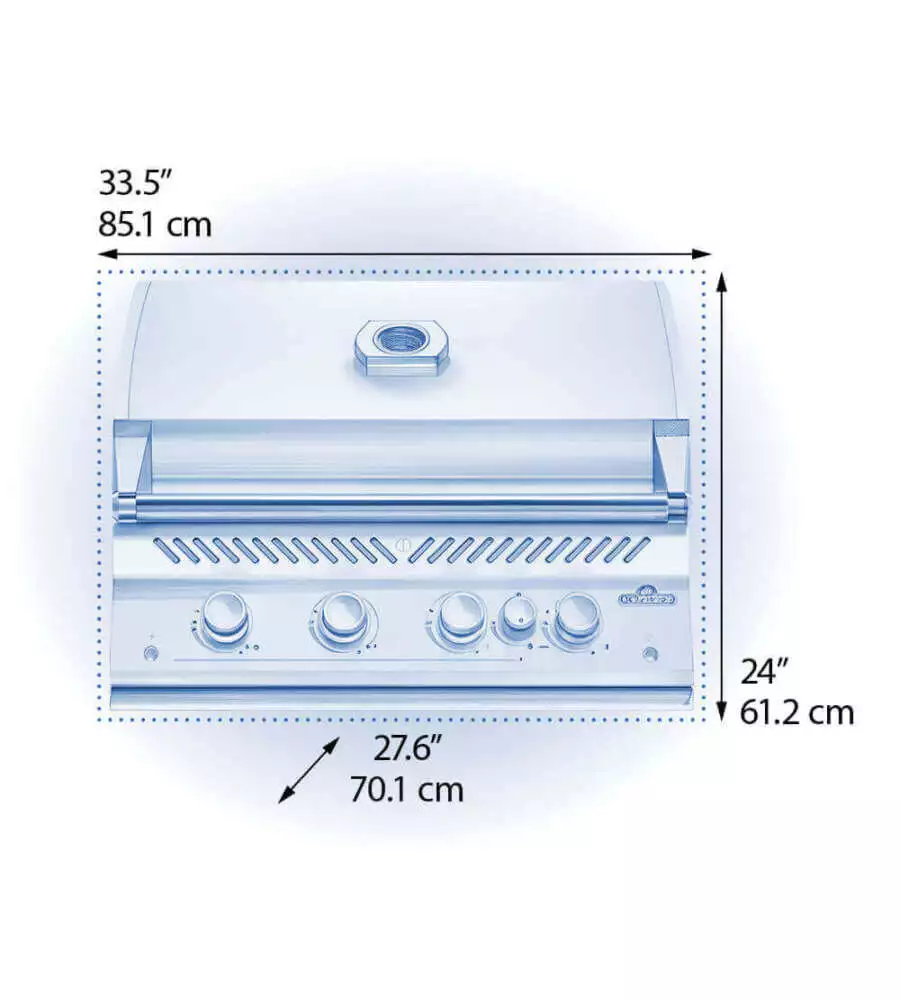 BARBECUE A GAS DA INCASSO NAPOLEON "SERIE 700 32" NERO 5 BRUCIATORI