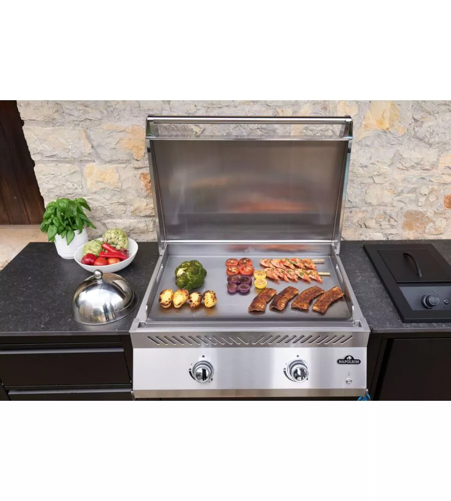 PIASTRA A GAS INTEGRATA NAPOLEON "SERIE 700" GRIGIO 2 BRUCIATORI