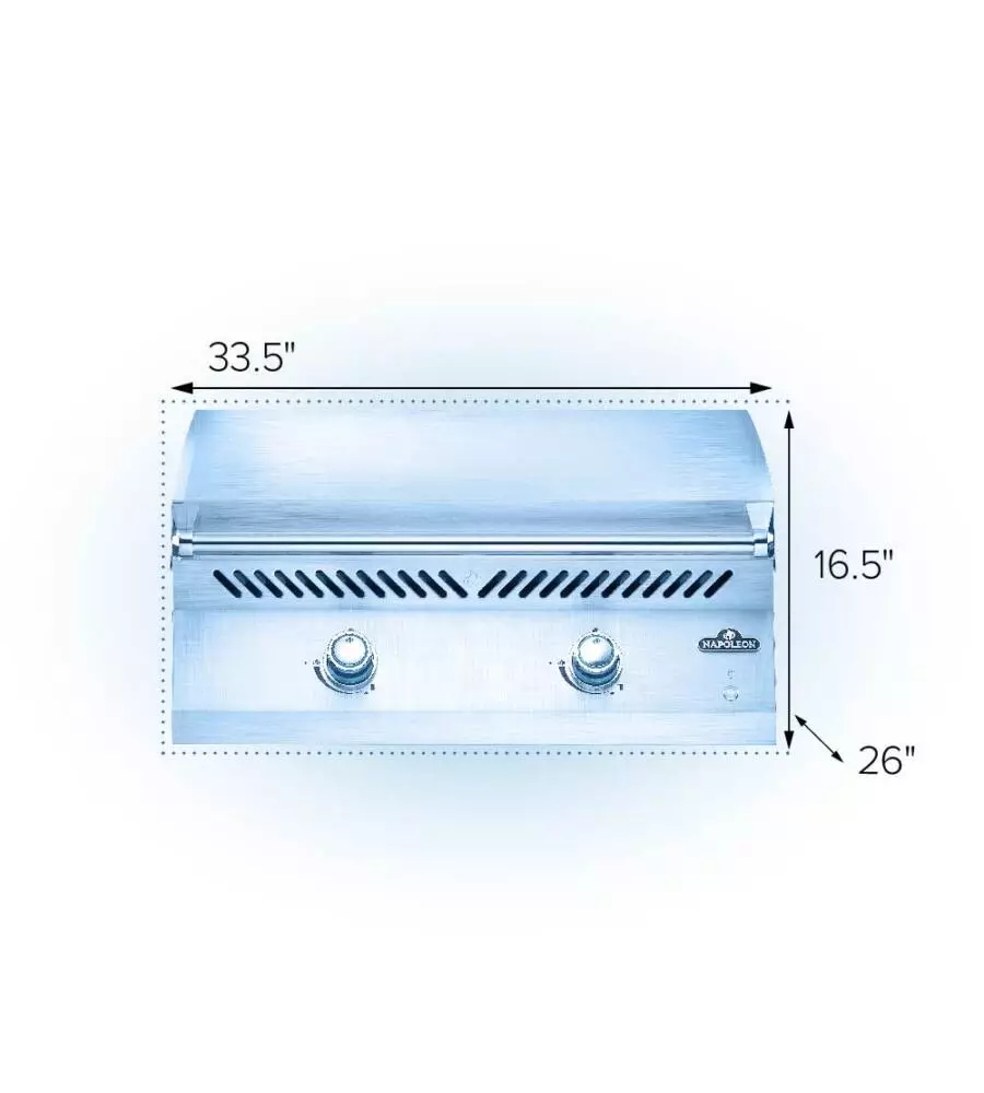 PIASTRA A GAS INTEGRATA NAPOLEON "SERIE 700" GRIGIO 2 BRUCIATORI