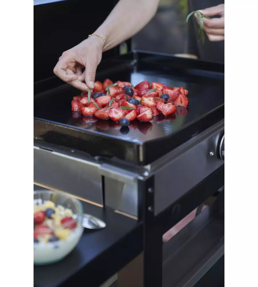 PIASTRA ELETTRICA LE MARQUIER "LE PETITE" CON CARRELLO IN GHISA NERO 1 BRUCIATORE