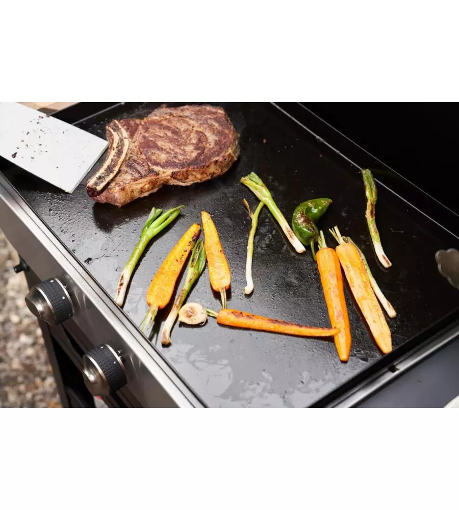 PIASTRA A GAS LE MARQUIER CON CARRELLO 2 BRUCIATORI