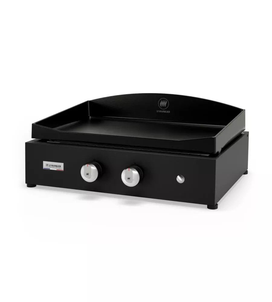 PIASTRA A GAS LE MARQUIER "PURE" IN GHISA NERO 2 BRUCIATORI