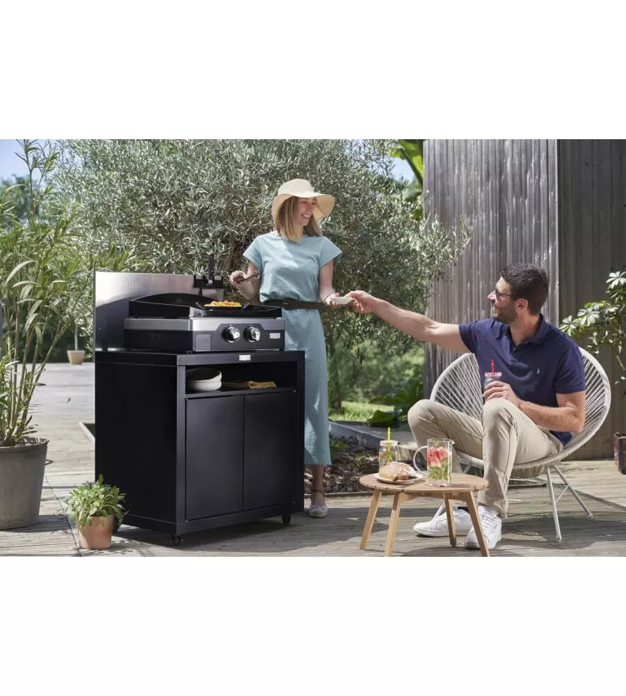 PIASTRA ELETTRICA LE MARQUIER "ALLURE 260" IN GHISA NERO 2 BRUCIATORI