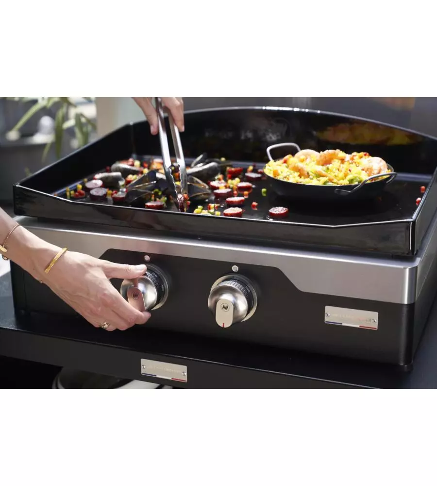 PIASTRA ELETTRICA LE MARQUIER "ALLURE 260" IN GHISA NERO 2 BRUCIATORI