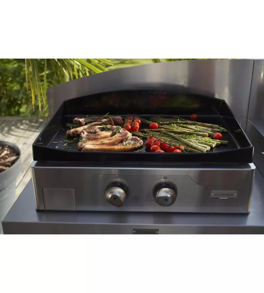 PIASTRA ELETTRICA LE MARQUIER "ALLURE 260" IN GHISA GRIGIO 2 BRUCIATORI