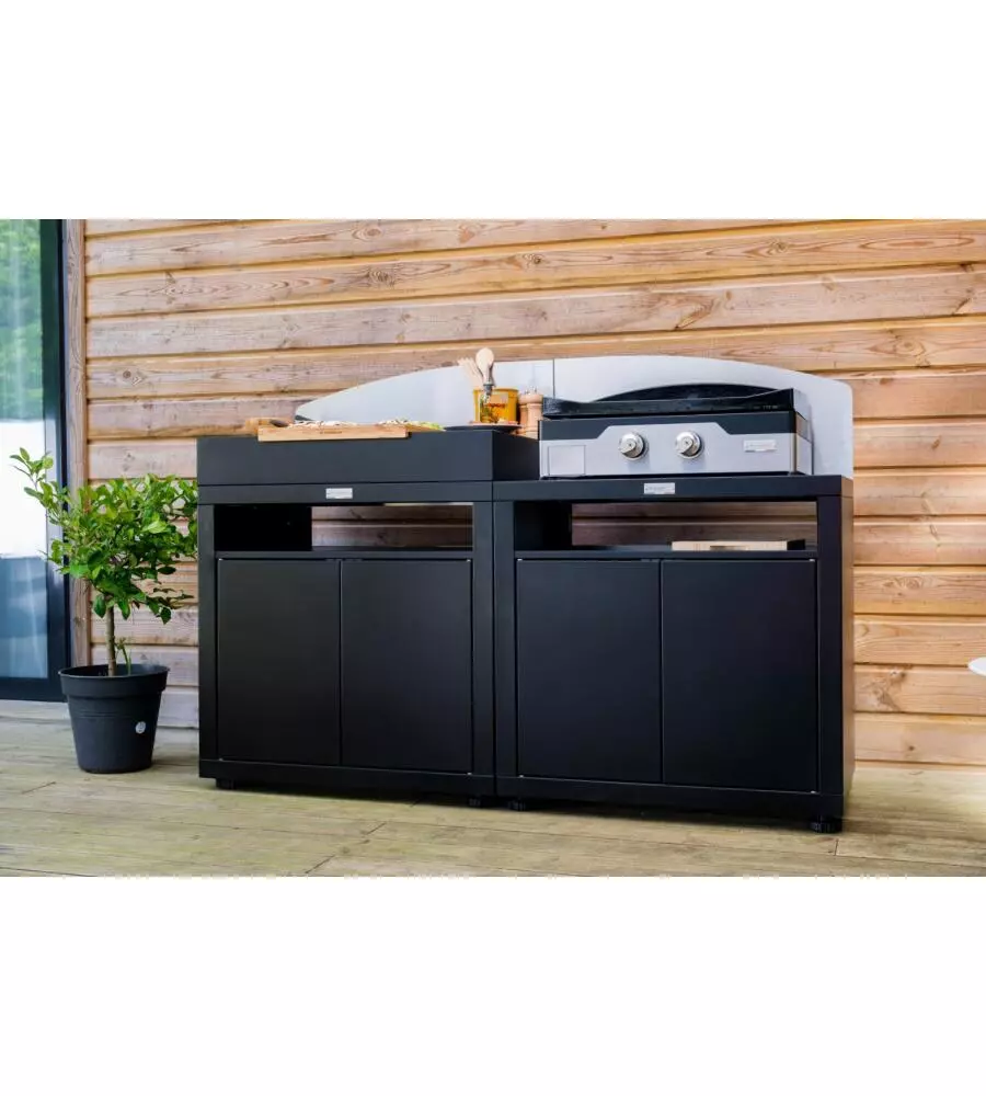 PIASTRA ELETTRICA LE MARQUIER "ALLURE" IN GHISA NERO 2 BRUCIATORI