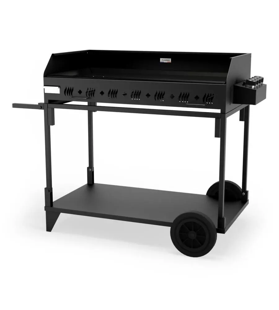 PIASTRA A GAS LE MARQUIER "PAKITA" IN ACCIAIO NERO 4 BRUCIATORI