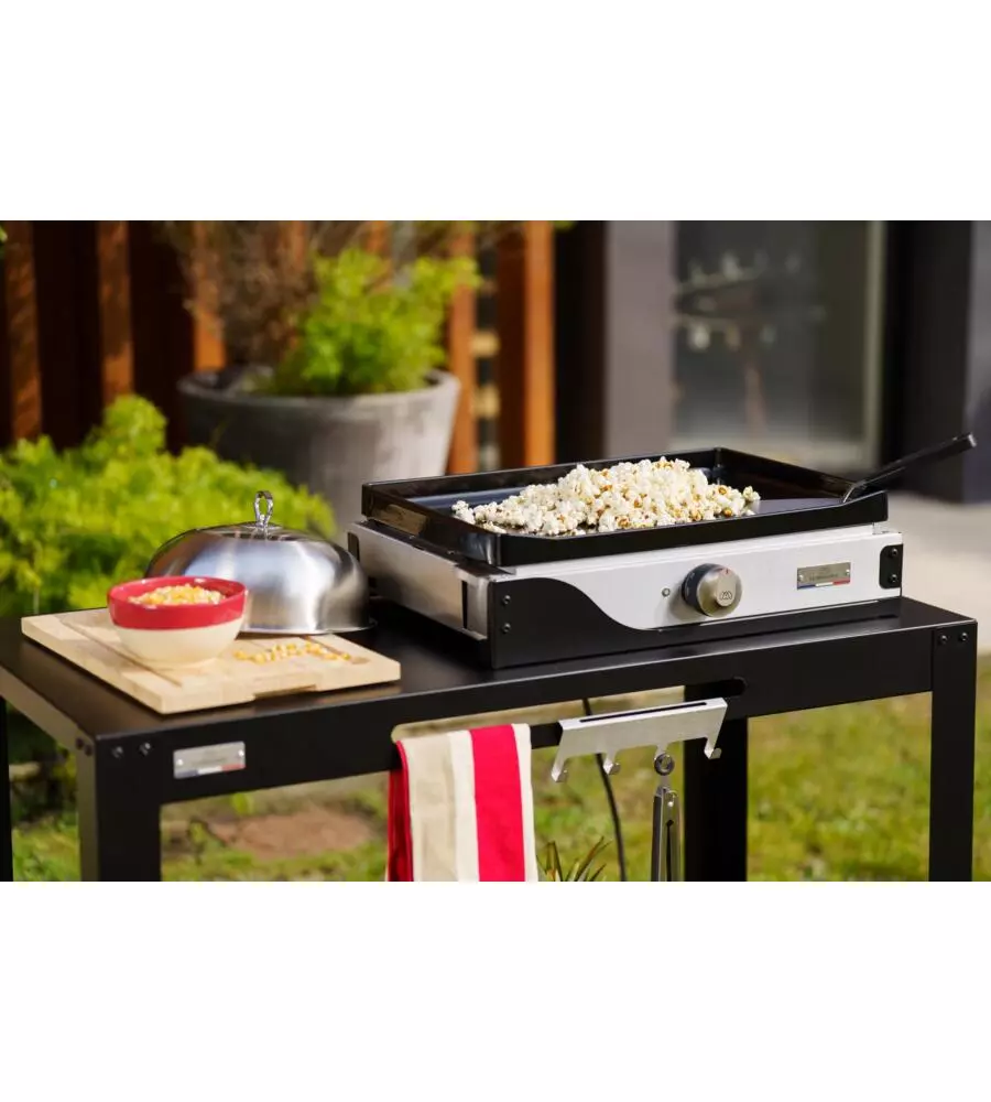 CARRELLO PER BARBECUE LE MARQUIER "110 XL" IN ACCIAIO NERO  110X64X77 CM