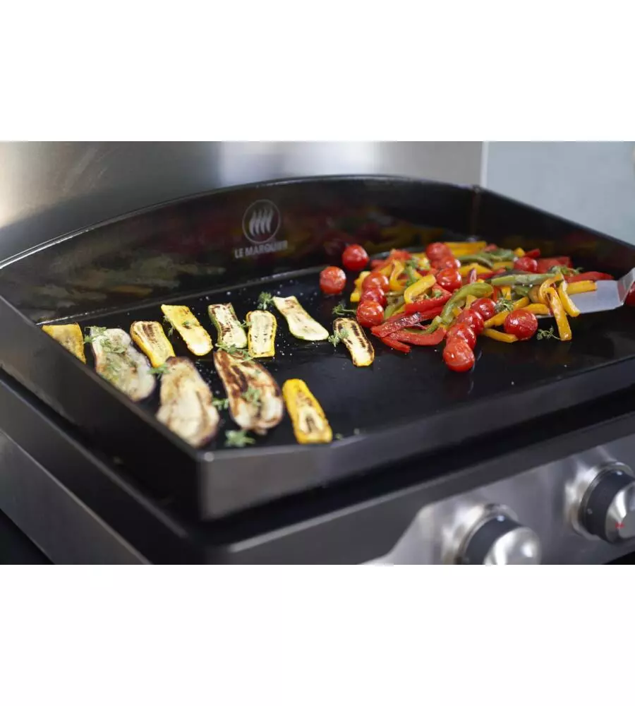 CUCINA DA ESTERNO MODULARE LE MARQUIER "LINEA 3" IN ACCIAIO INOX NERO 240X55X115 CM