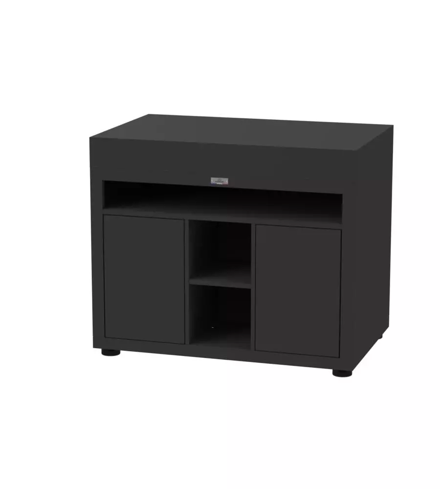 MOBILE CUCINA PER BARBECUE LE MARQUIER IN ACCIAIO NERO 110X70X92 CM