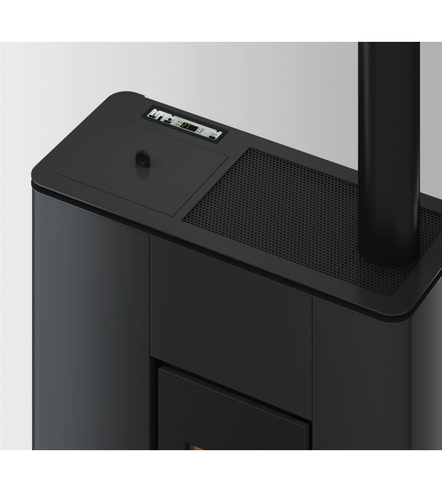 Stufa a pellet slim ermetica FreePoint "Atrium" antracite 5,1 kW