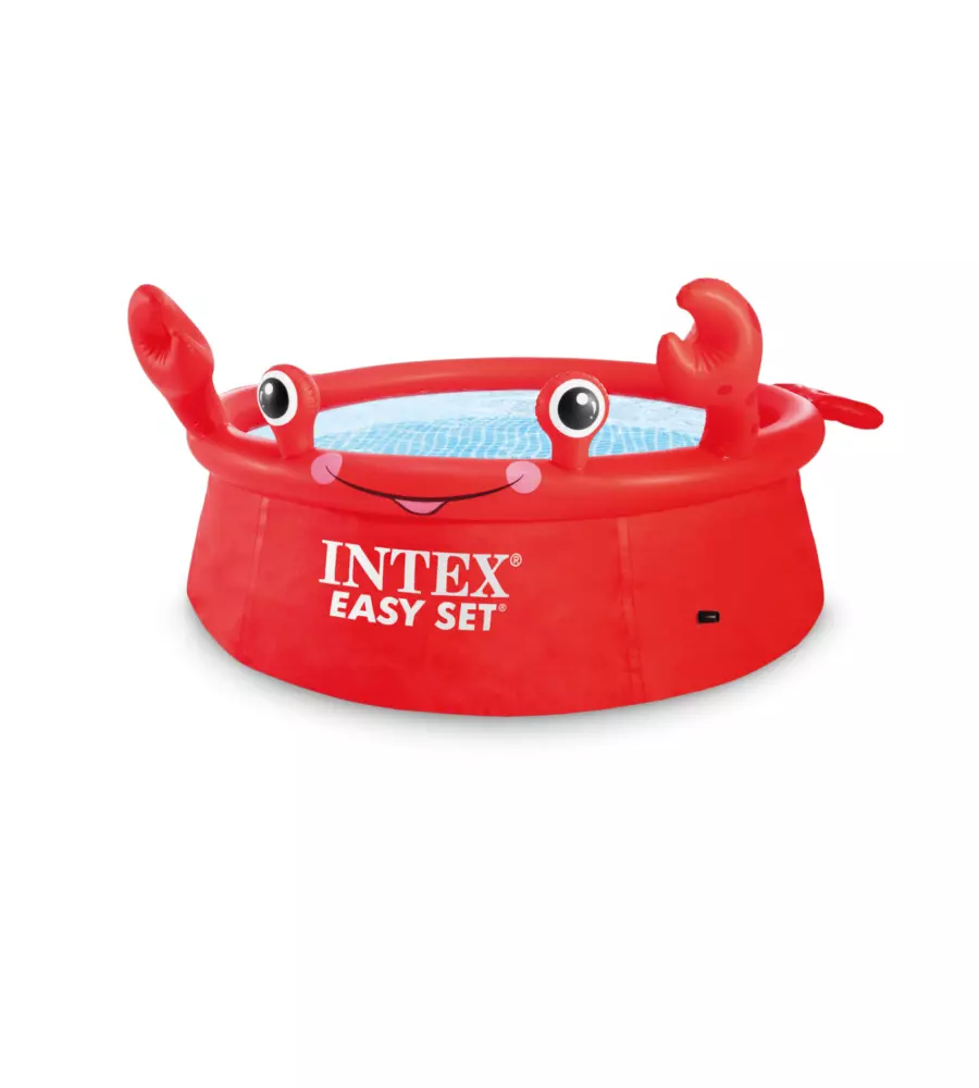 PISCINA FUORI TERRA AUTOPORTANTE ROTONDA INTEX "EASY HAPPY GRANCHIO" ROSSO 183X183X51 CM - COD. 26100NP