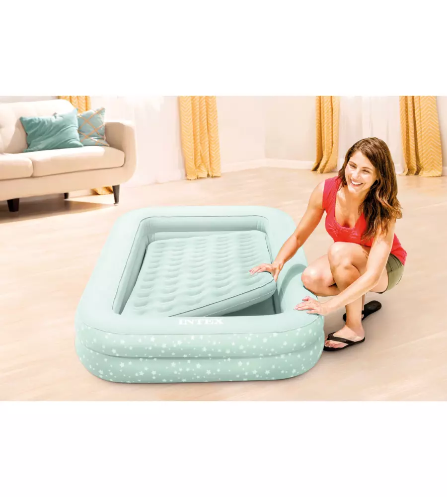 MATERASSO SINGOLO GONFIABILE INTEX "BABY" IN PVC 107X168X25 CM - COD. 66810NP
