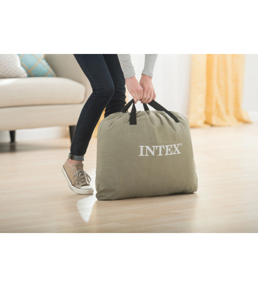 MATERASSO SINGOLO GONFIABILE INTEX "PILLOW REST DURA BEAM" CON POMPA INCORPORATA 99X191X42 CM - COD. 64122NP