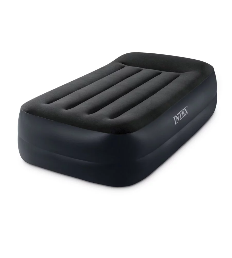 MATERASSO SINGOLO GONFIABILE INTEX "PILLOW REST DURA BEAM" CON POMPA INCORPORATA 99X191X42 CM - COD. 64122NP