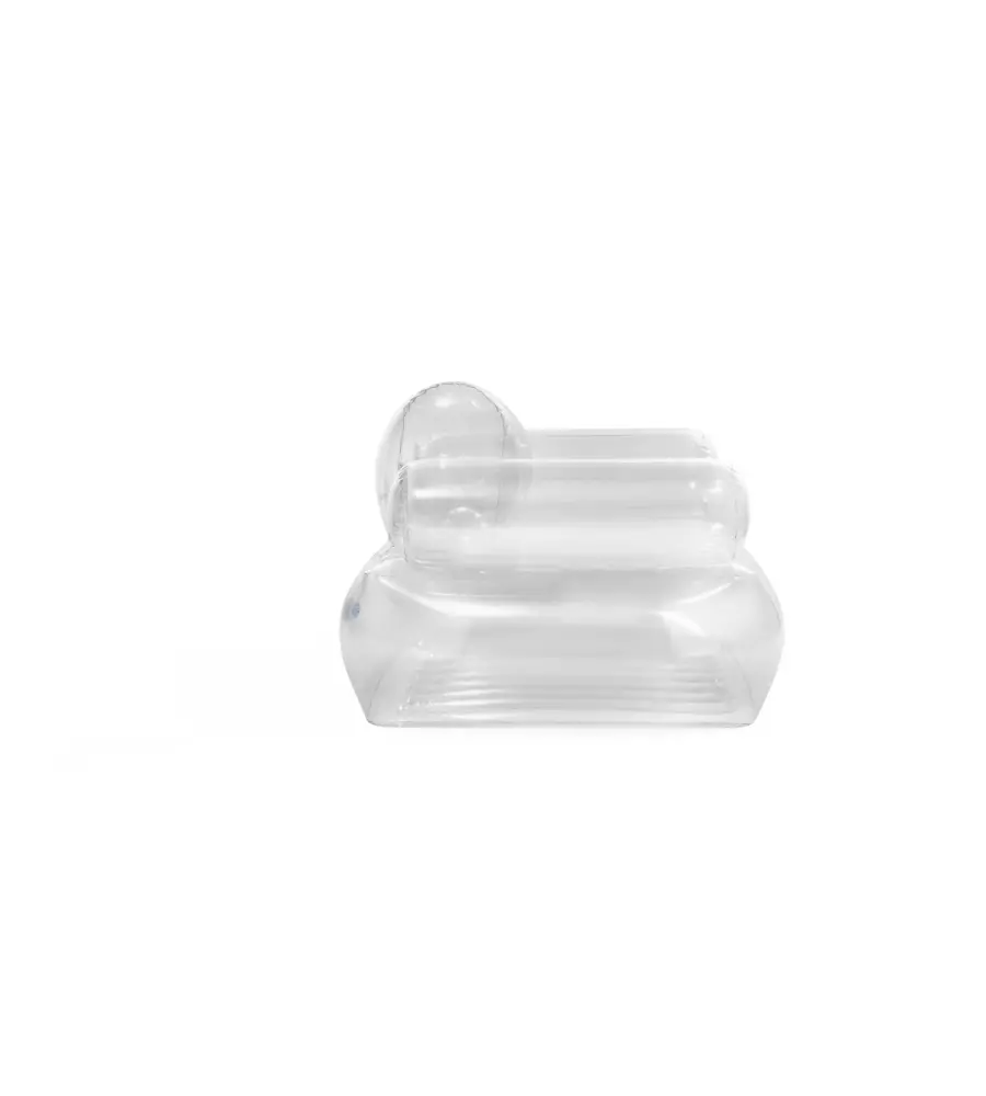 POLTRONA GONFIABILE CON BRACCIOLI INTEX IN VINILE TRASPARENTE 109X107X79 CM - COD. 66502NP