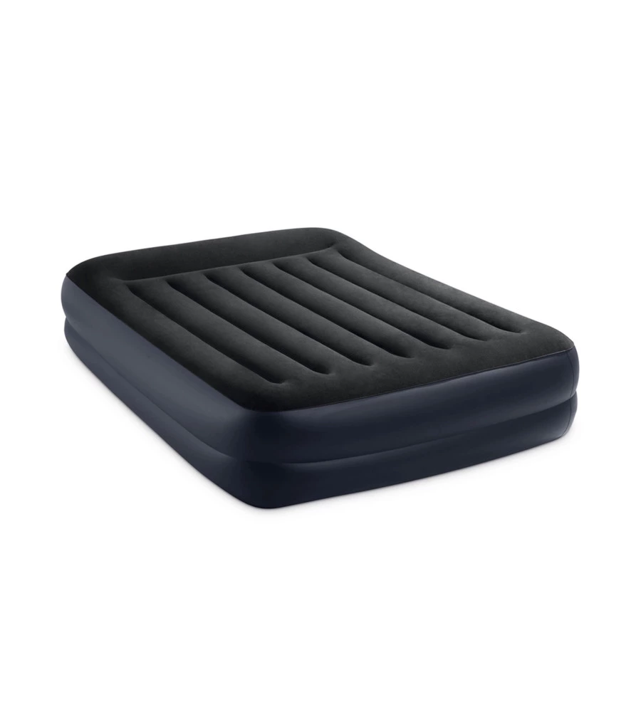 MATERASSO MATRIMONIALE GONFIABILE INTEX "PILLOW REST DURA BEAM" CON POMPA INCORPORATA 152X203X25 CM - COD. 64124NP