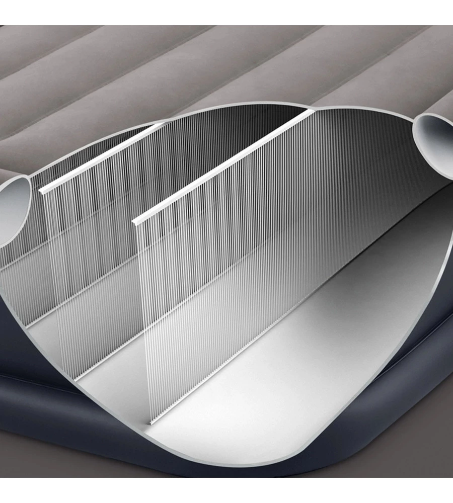 MATERASSO MATRIMONIALE GONFIABILE INTEX "DURA BEAM PILLOW REST DELUXE" CON POMPA INCORPORATA 152X203X42 CM - COD. 64136NP