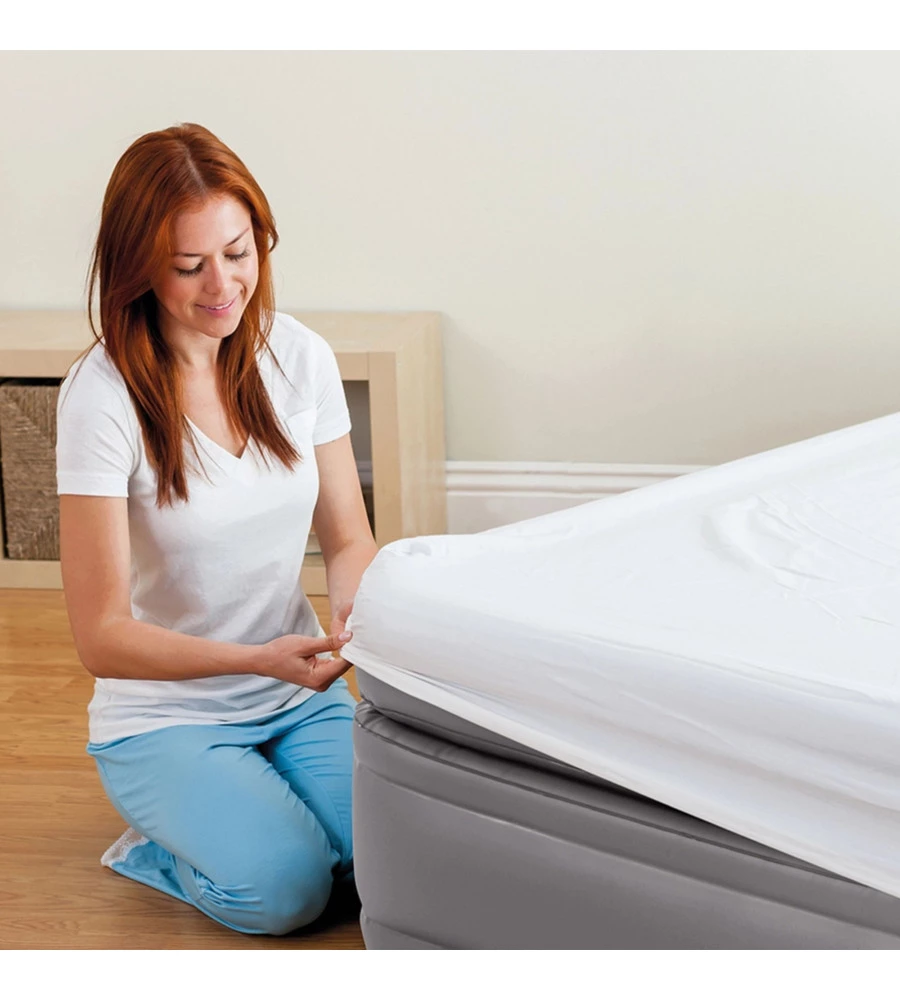 MATERASSO MATRIMONIALE GONFIABILE INTEX "DURA BEAM PRIME COMFORT" CON POMPA INTEGRATA 152X203X51 CM - COD. 000446147
