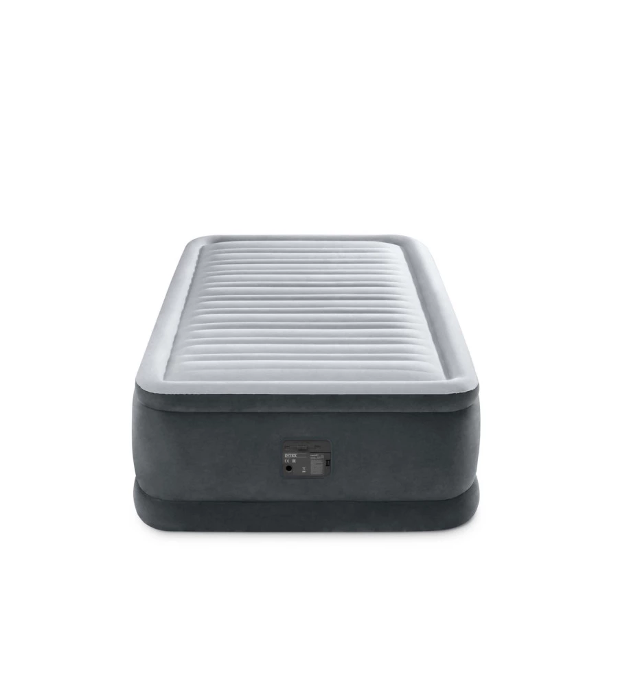 MATERASSO SINGOLO GONFIABILE INTEX "DURA BEAM COMFORT PLUSH ELEVATED" CON POMPA INTEGRATA 99X191X46 CM - COD. 64412NP