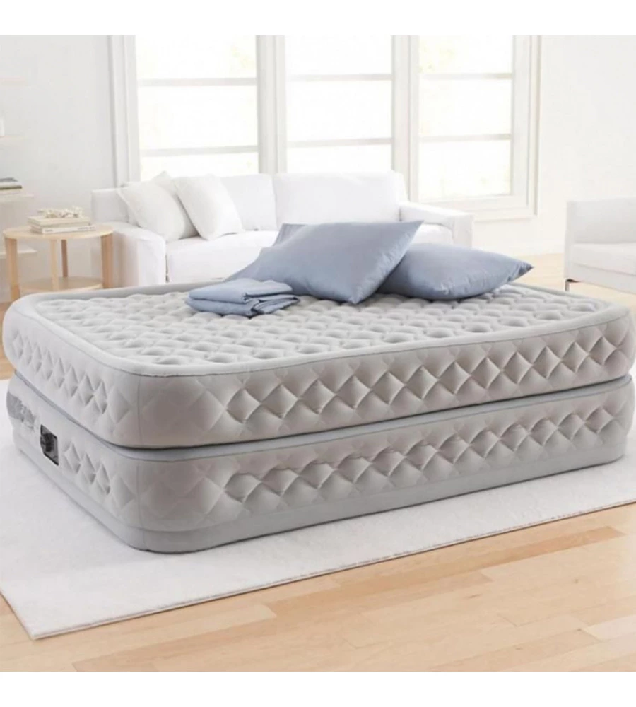 MATERASSO MATRIMONIALE GONFIABILE INTEX "DURA BEAM SUPREME" CON POMPA INTEGRATA 152X203X51 CM - COD. 64490NP