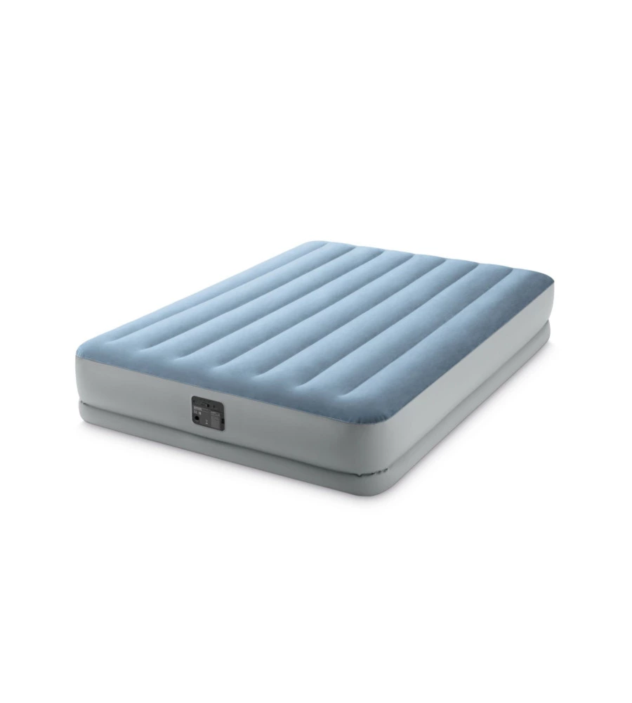 MATERASSO MATRIMONIALE GONFIABILE INTEX "DURA BEAM RAISED COMFORT" CON POMPA INCORPORATA 152X203X36 CM - COD. 64168NP