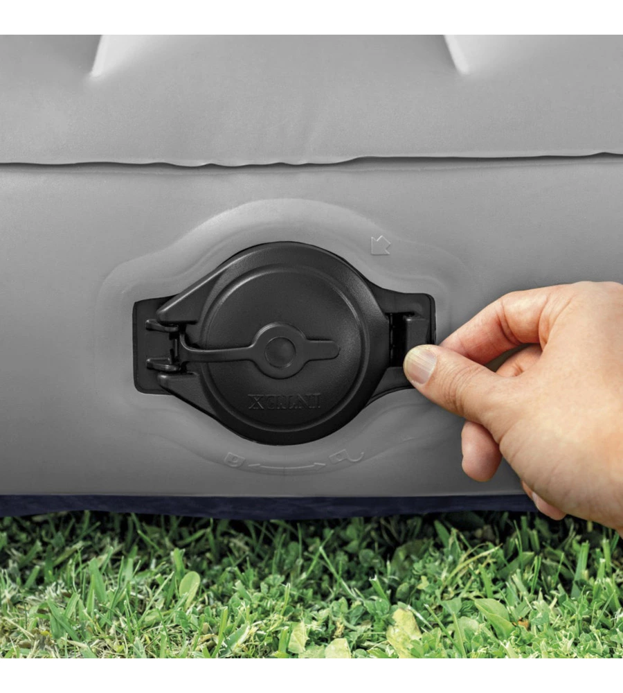 MATERASSO MATRIMONIALE GONFIABILE INTEX CON POMPA INTERNA A PIEDE 152X203X25 CM - COD. 64783