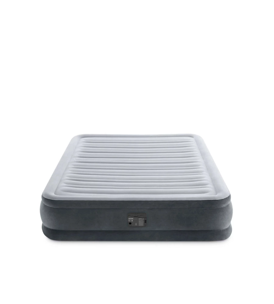MATERASSO AD UNA PIAZZA E MEZZA INTEX "DURA BEAM COMFORT PLUSH" CON POMPA INTEGRATA GRIGIO 137X191X33 CM - COD. 67768NP