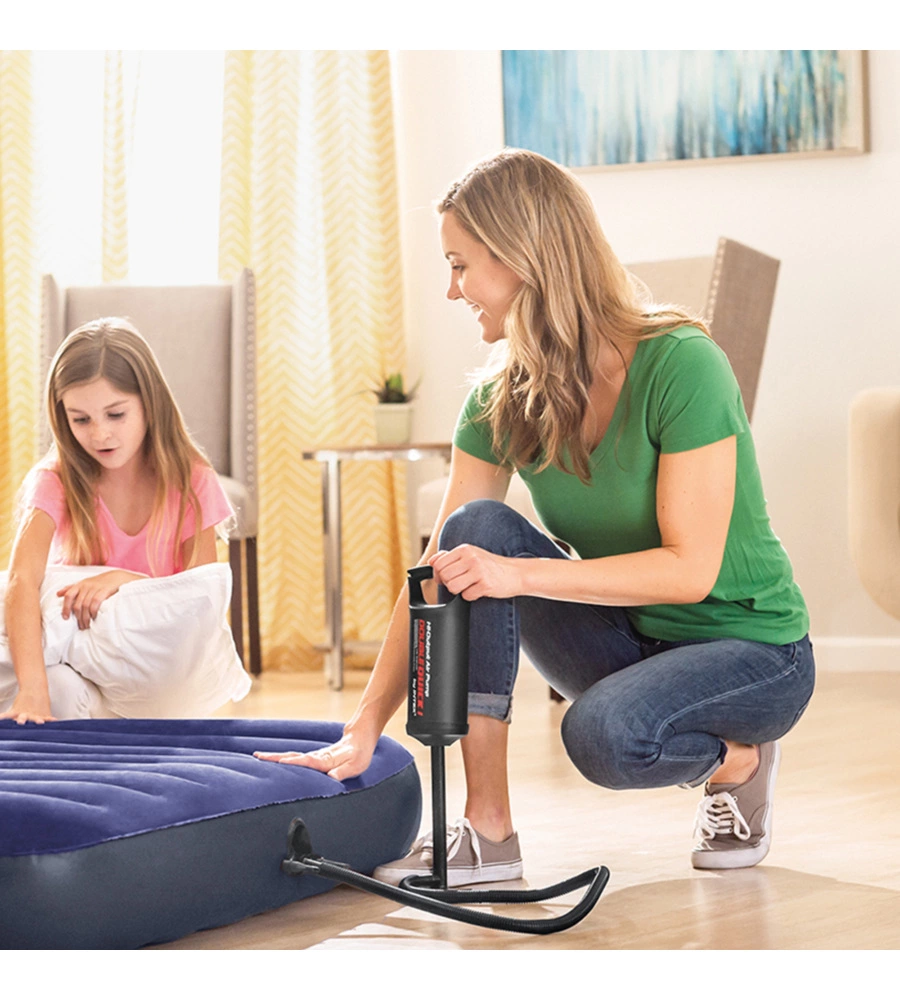 MATERASSO MATRIMONIALE GONFIABILE INTEX "DOWNY KING" BLU 183X203X22 CM - COD. 68755