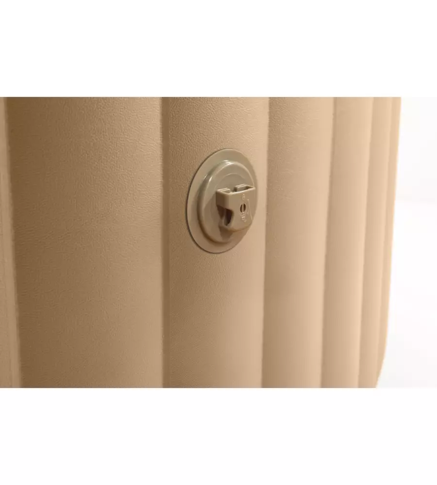 PISCINA IDROMASSAGGIO GONFIABILE INTEX "BUBBLE MASSAGE" 4 PERSONE BEIGE 196X196X71 CM - COD. 28426ND