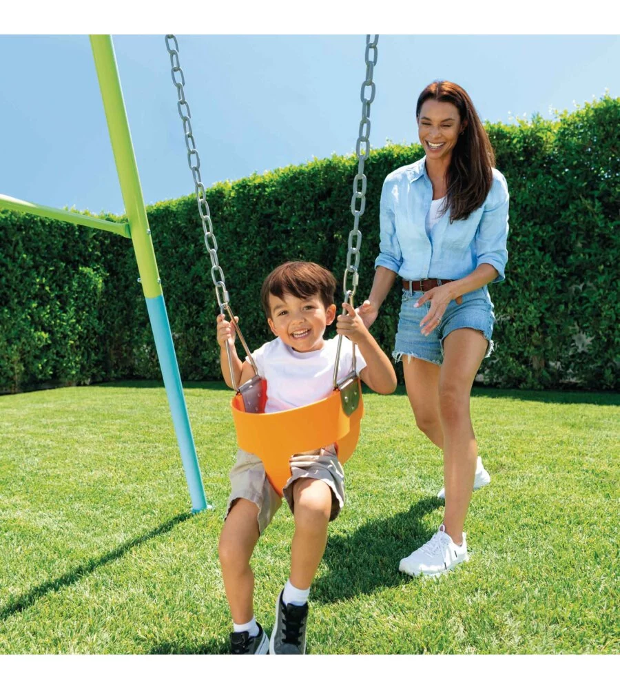 ALTALENA INTEX CON SEGGIOLINO INTERCAMBIABILE IN ACCIAIO VERDE E AZZURRO 170X235X200 CM - COD. 44113