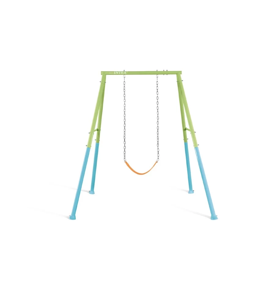 ALTALENA INTEX CON SEGGIOLINO INTERCAMBIABILE IN ACCIAIO VERDE E AZZURRO 170X235X200 CM - COD. 44113