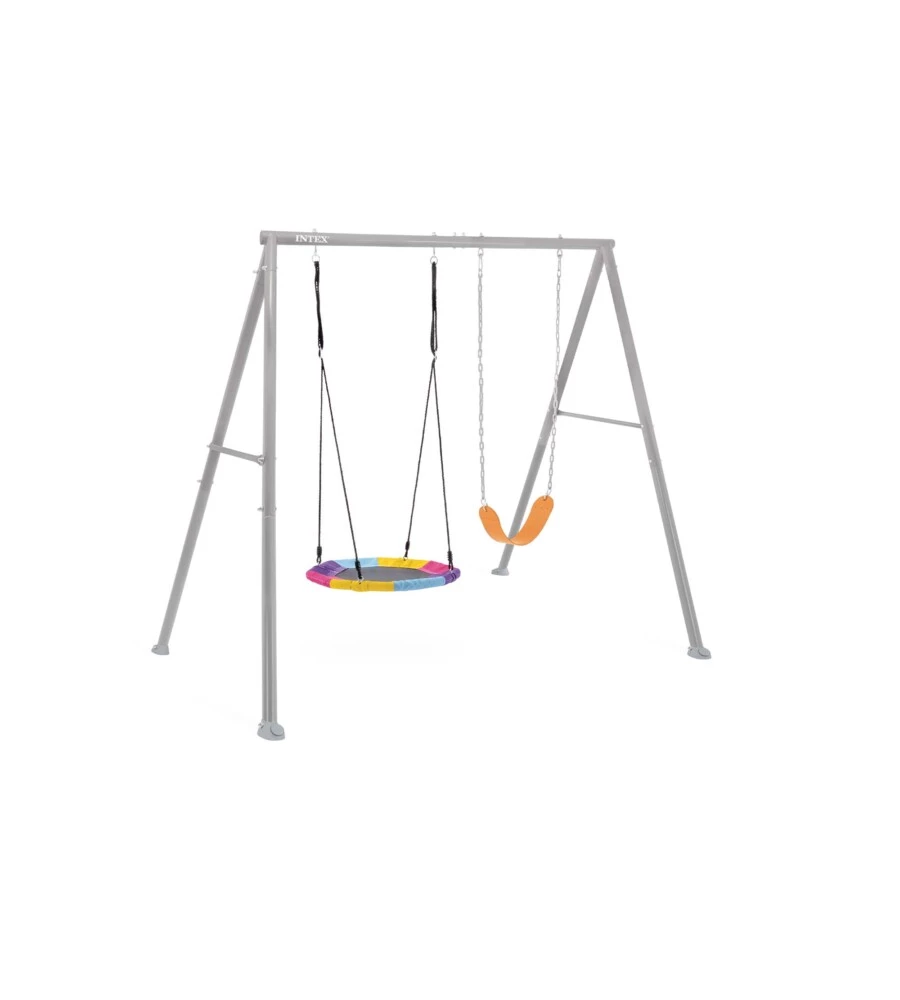 ALTALENA INTEX CON SEGGIOLINO E DONDOLO NIDO IN ACCIAIO GRIGIO 254X235X200 CM - COD. 44126