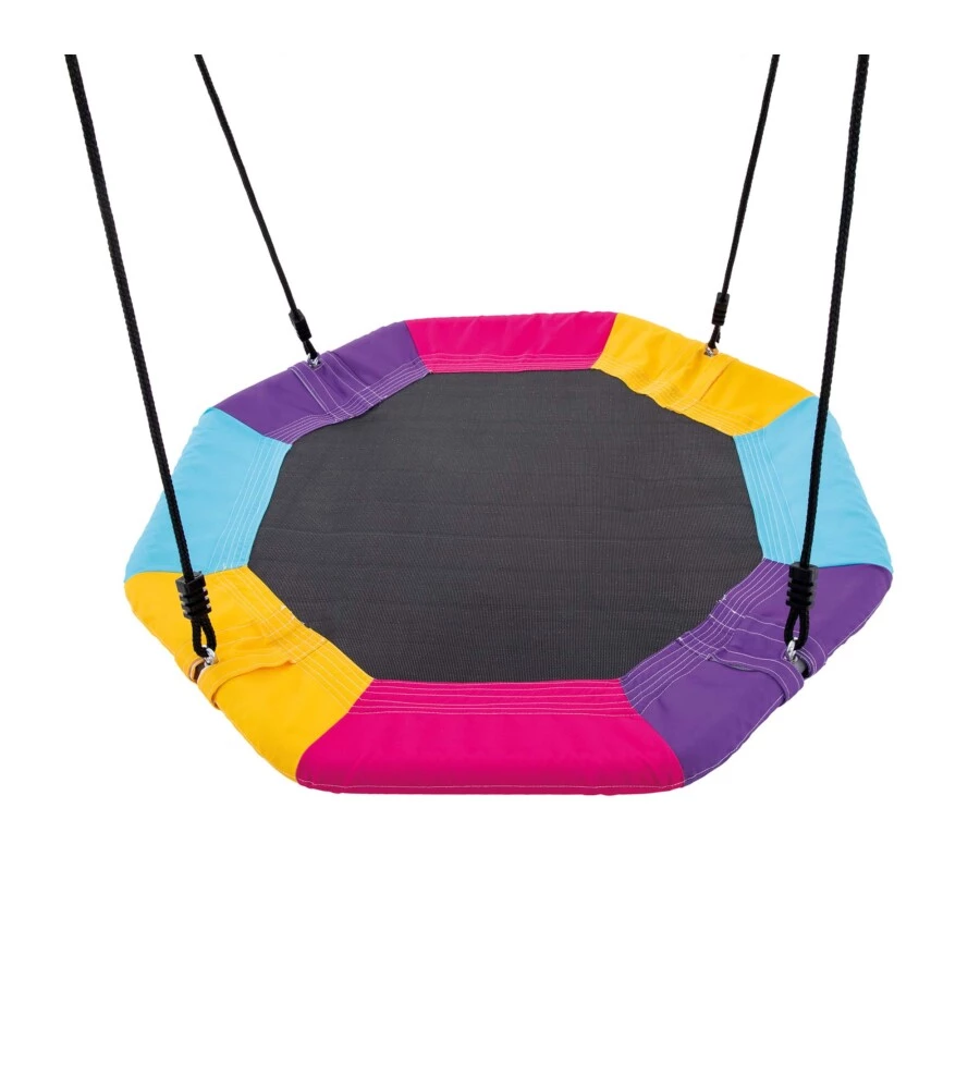 ALTALENA INTEX CON DUE SEGGIOLINI E DONDOLO NIDO IN ACCIAIO VERDE E AZZURRO 343X235X200 CM - COD. 44133