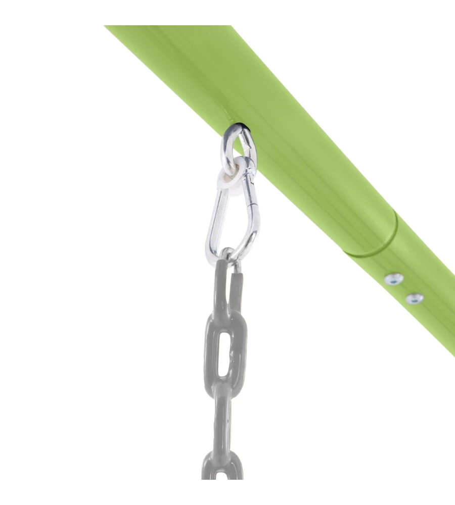 ALTALENA INTEX CON DUE SEGGIOLINI E DONDOLO NIDO IN ACCIAIO VERDE E AZZURRO 343X235X200 CM - COD. 44133