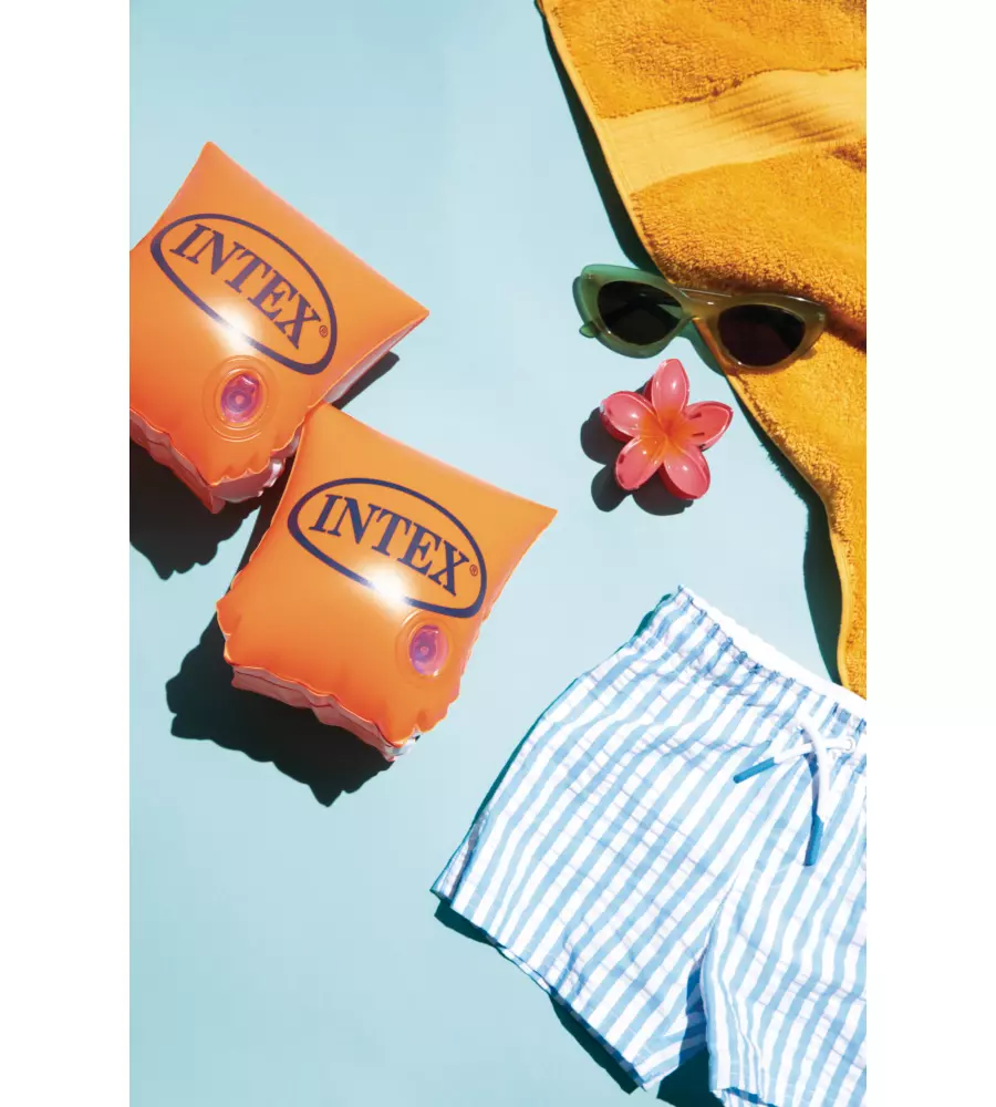 BRACCIOLI GONFIABILI INTEX "DELUXE" IN VINILE ARANCIONE 23X15 CM - COD. 58642EU