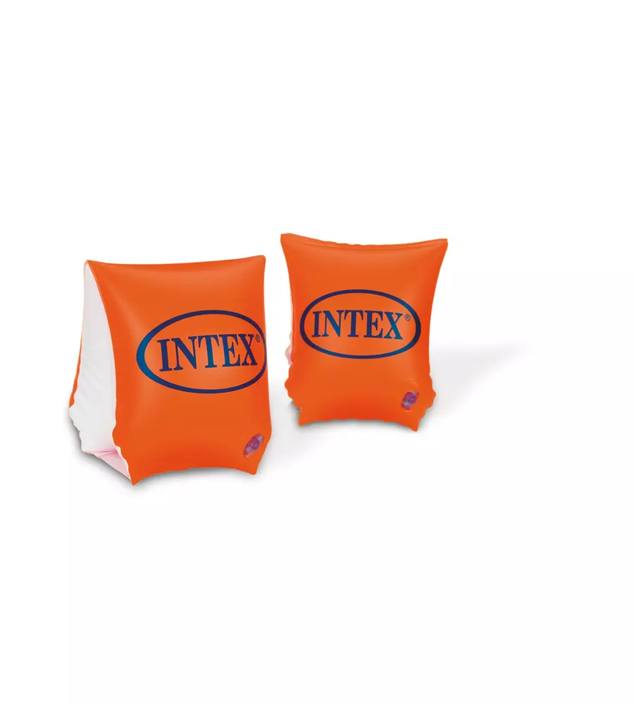 BRACCIOLI GONFIABILI INTEX "DELUXE" IN VINILE ARANCIONE 23X15 CM - COD. 58642EU