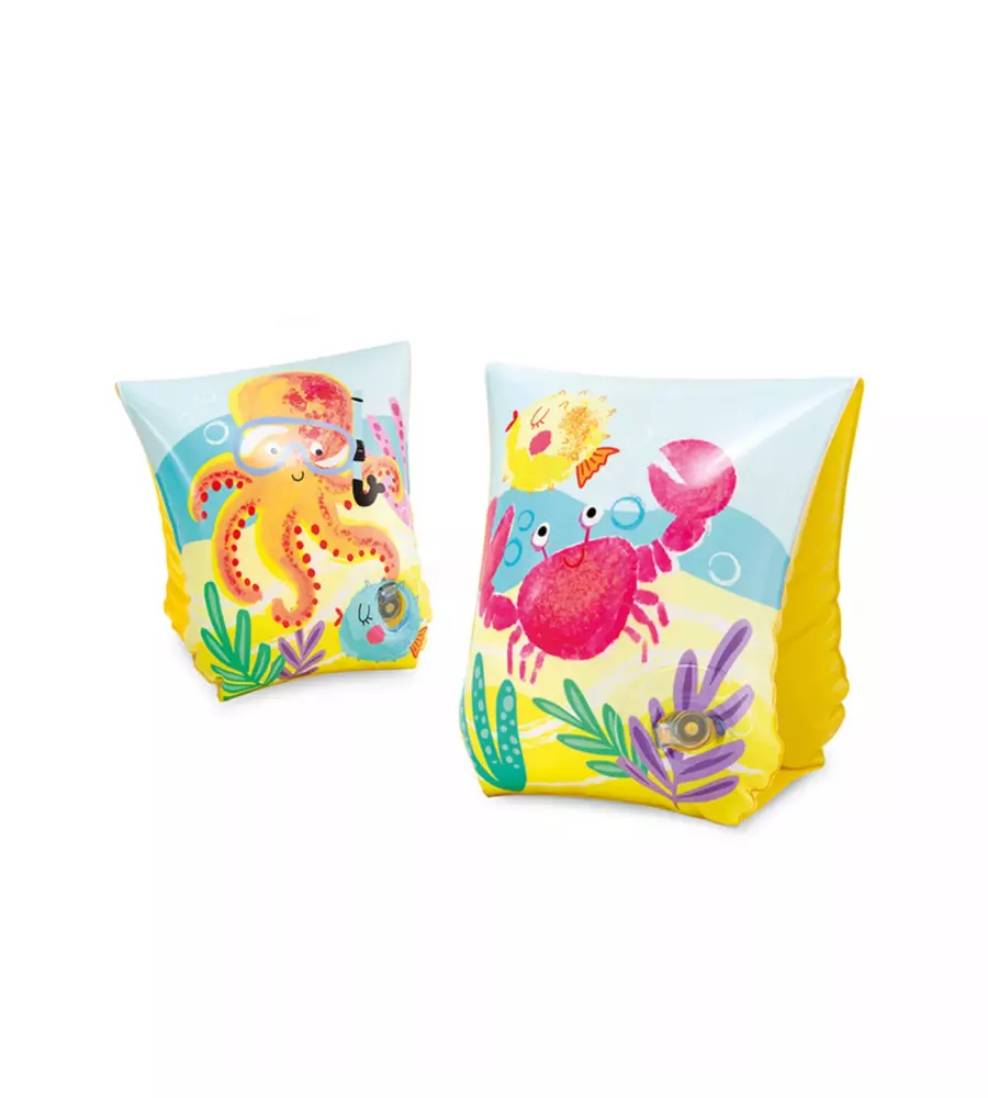 BRACCIOLI GONFIABILI INTEX "FUN FISH" IN VINILE 23X15 CM - COD. 58652EU