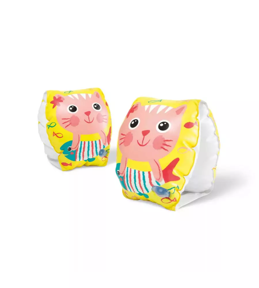 BRACCIOLI GONFIABILI INTEX "GATTINI FELICI" IN VINILE 20X15 CM - COD. 56665EU