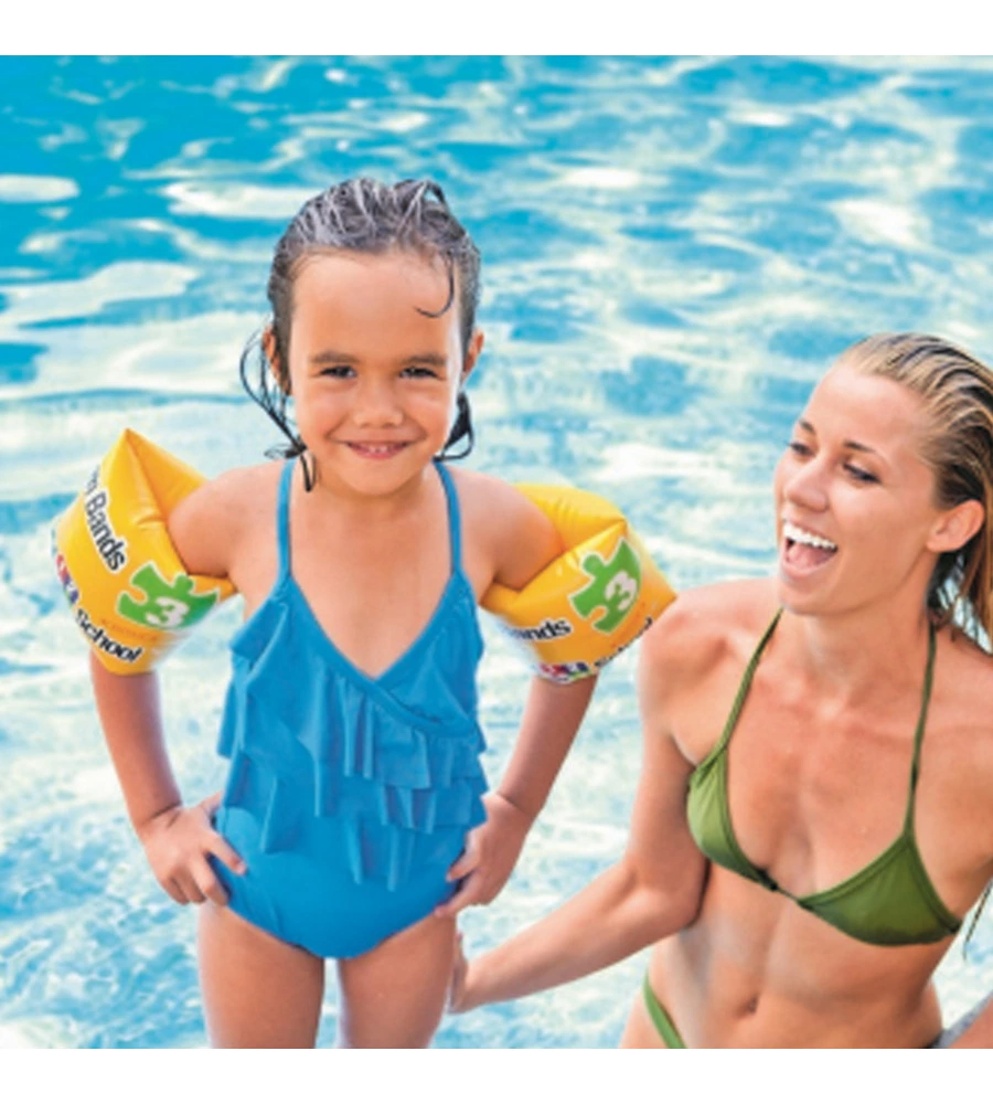 BRACCIOLI GONFIABILI BAMBINO INTEX "POOL SCHOOL" GIALLO 20X15 CM - COD. 56643