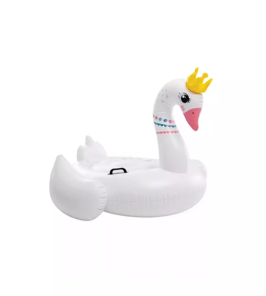 CAVALCABILE GONFIABILE INTEX "CIGNO" IN VINILE BIANCO 142X137X99 CM - COD. 57562NP