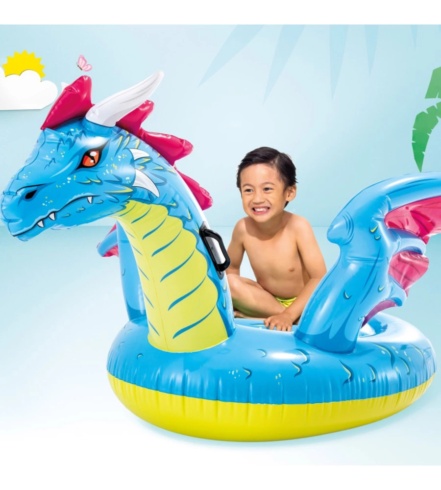 CAVALCABILE GONFIABILE INTEX "DRAGO" IN VINILE 201X191 CM - COD. 57563NP