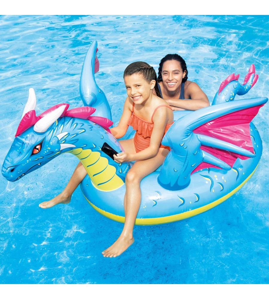 CAVALCABILE GONFIABILE INTEX "DRAGO" IN VINILE 201X191 CM - COD. 57563NP