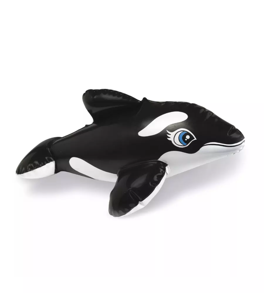 CAVALCABILE GONFIABILE INTEX "ORCA" IN VINILE NERO E BIANCO 193X119 CM - COD. 58561NP