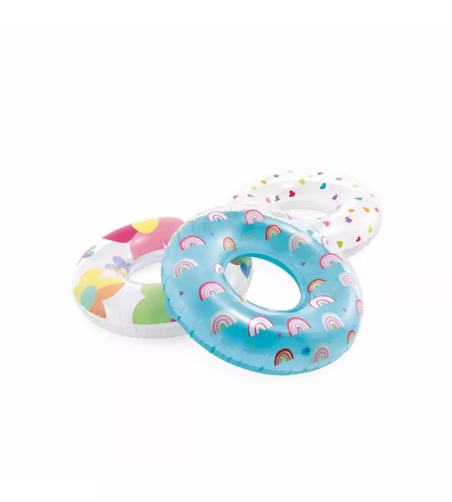 CIAMBELLA GONFIABILE INTEX IN VINILE COLORI ASSORTITI Ø 81 CM - COD. 59259NP