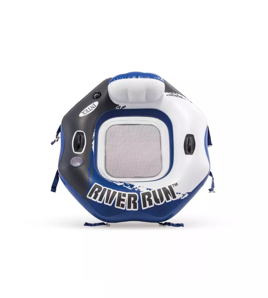 CIAMBELLA GONFIABILE INTEX "RIVER RUN" IN VINILE BLU 130X126 CM - COD. 58854EU