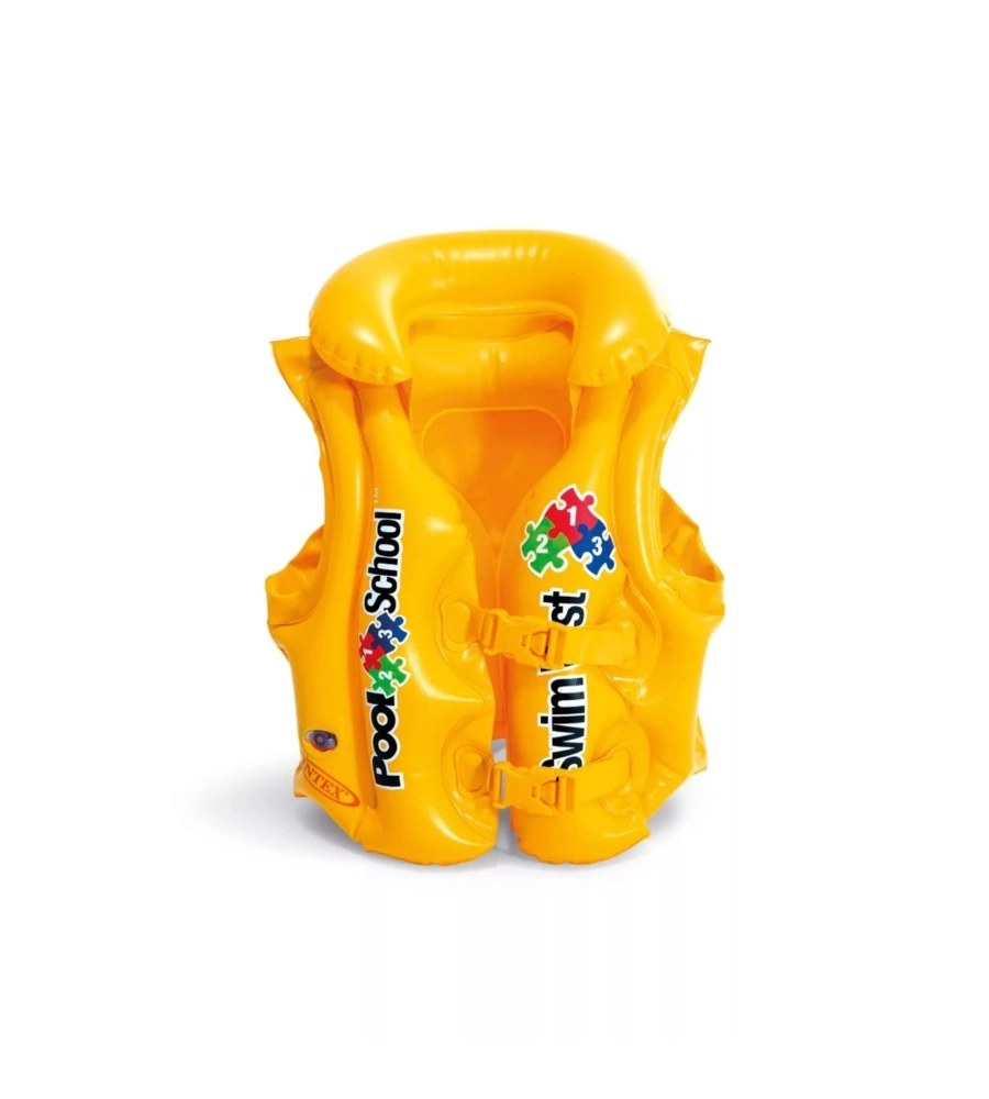 GUBBINO GONFIABILE PER BAMBINI INTEX "POOL SCHOOL" IN VINILE GIALLO 50X47 CM - COD. 58660EU