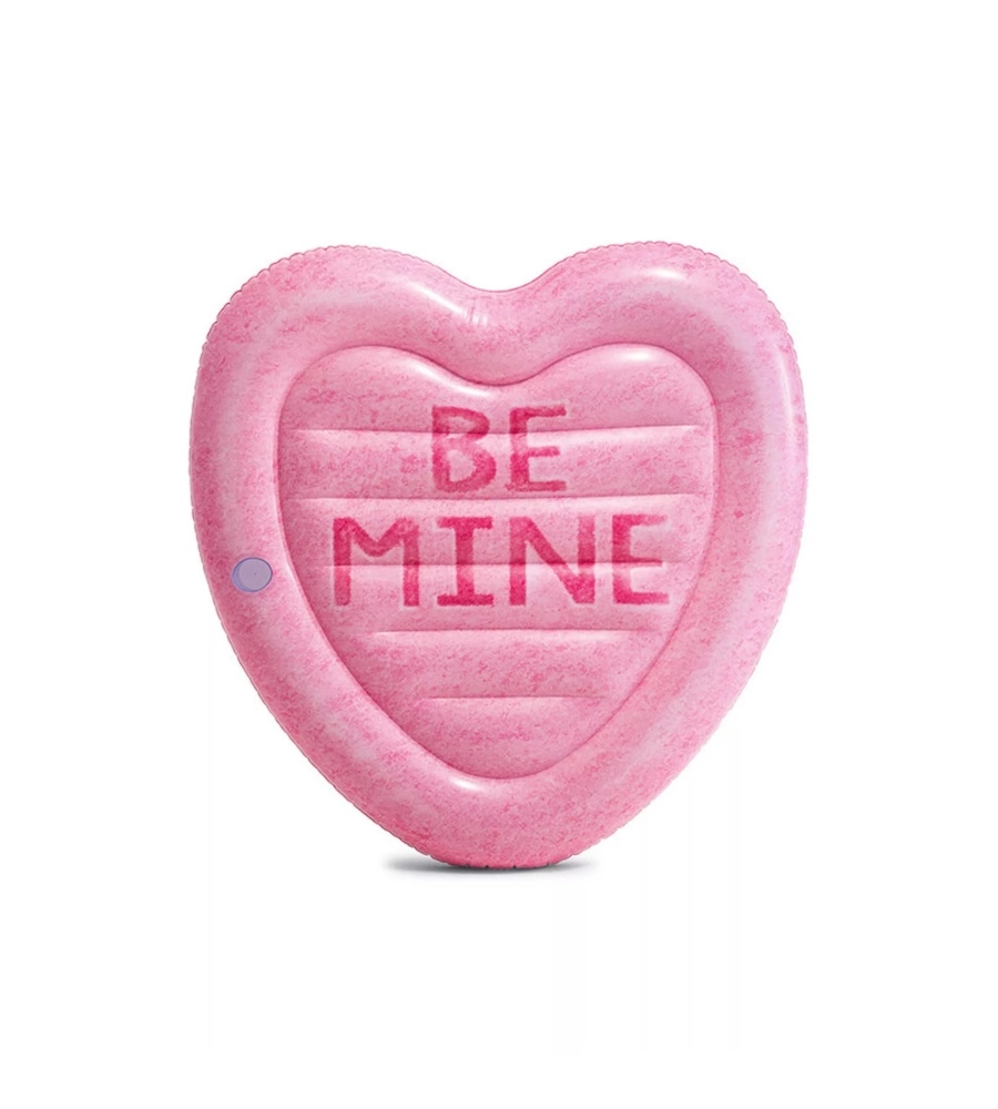 MATERASSINO GONFIABILE INTEX "CUORE" IN VINILE ROSA 145X142 CM - COD. 58789